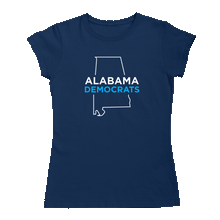 Load image into Gallery viewer, AL Democrats Logo Fitted T-Shirt - Navy or White
